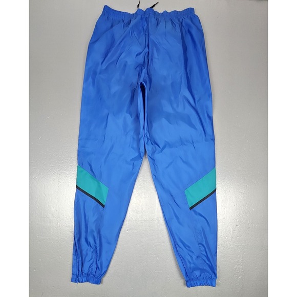 NIKE Windbreaker Pants Mens Medium Blue Vintage 90s SWOOSH Track Pants - Picture 6 of 7